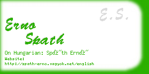 erno spath business card